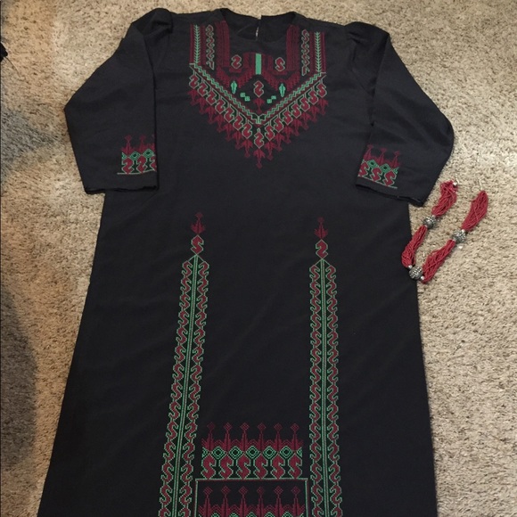 Dresses & Skirts - 🏡Caftan Abaya Henna Dress Palestinian Embroidery Thobe Thoub